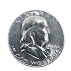 1954-S Franklin Half Dollar 50c Gem BU. 90% Silver Coin