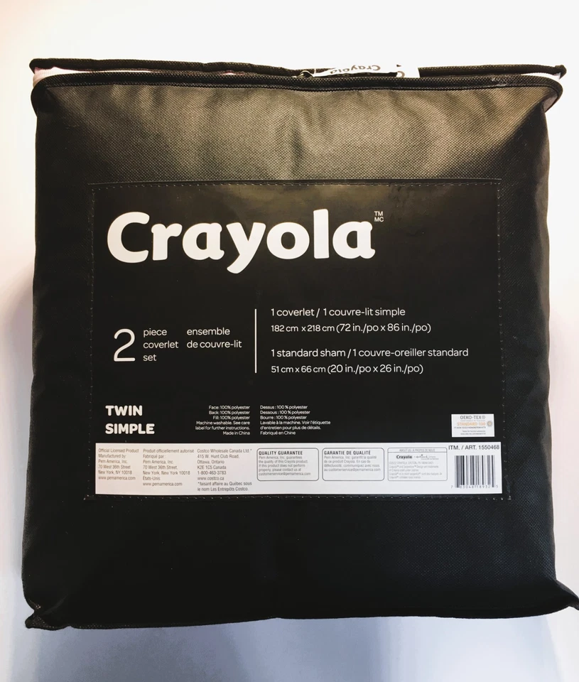 Capa de cama de solteiro Crayola - Imagem 2 de 2