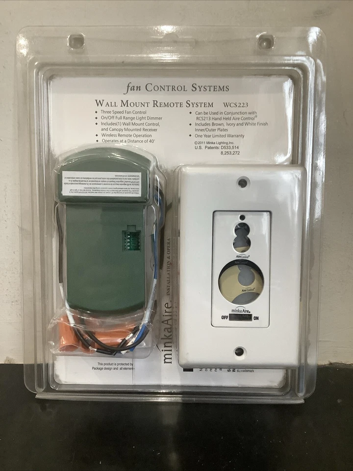 MinkaAire Wall Mount AireControl Remote with Canopy Receiver. White. WCS223 H12 - Image 2 of 4