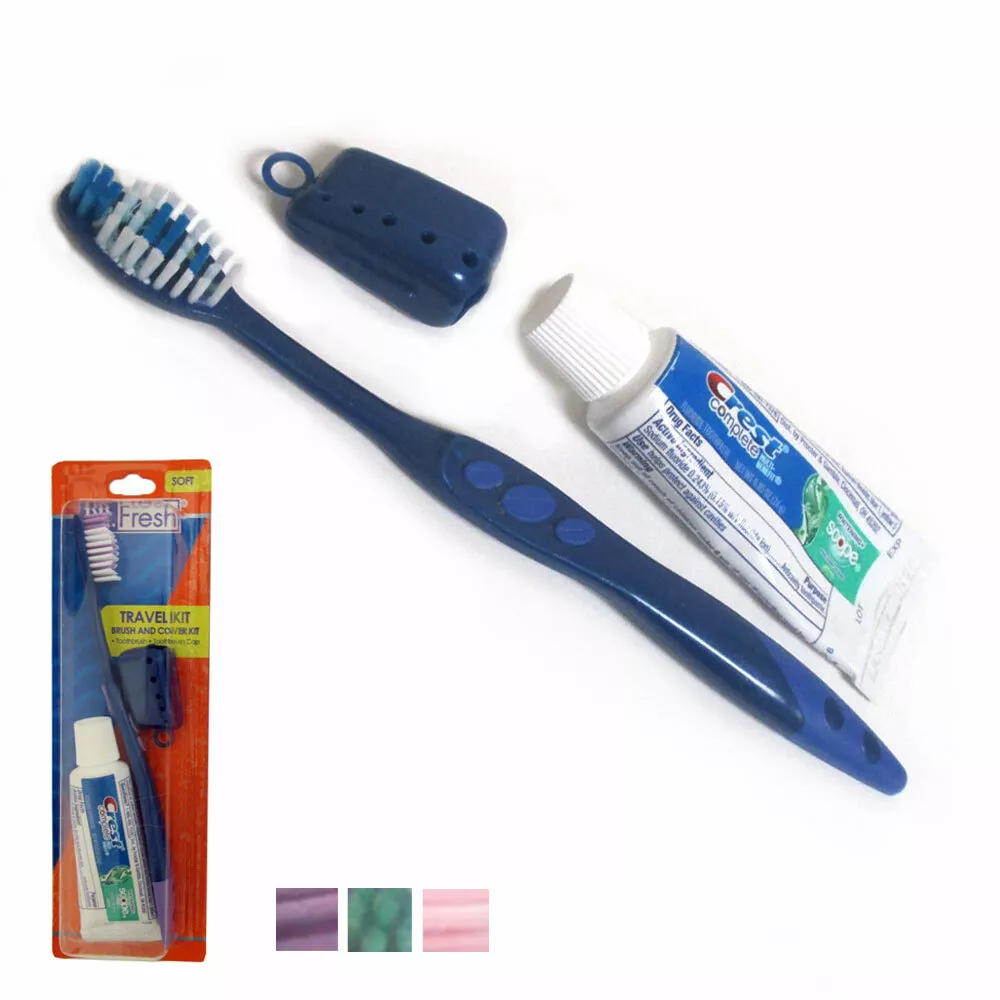 Spazzolino Dentifricio Kit Viaggio Set Crest .2514ml Sostegno 3 Pezzi  Compatto