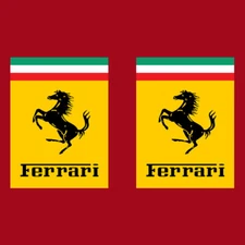 Ferrari Vintage 1950-60's Emblem, Vinyl Sticker Pair