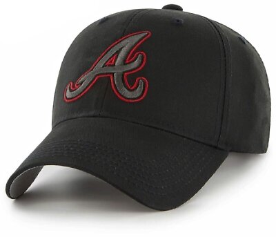 ATLANTA BRAVES BLACK HAT AUTHENTIC MLB BASEBALL TEAM LOGO NEW CAP
