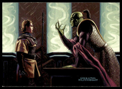 Leia Finally Meets Xizor 1996 Topps Star Wars Shadows of the