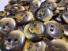 BEST Imitation Tortoise/Horn Swirl Button Brown/Cream 13mm 28mm