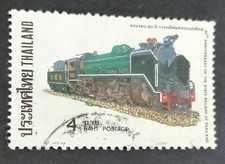 Used World Thailand stamp 1977 Thai State Railway Pacific Steam Locomotive