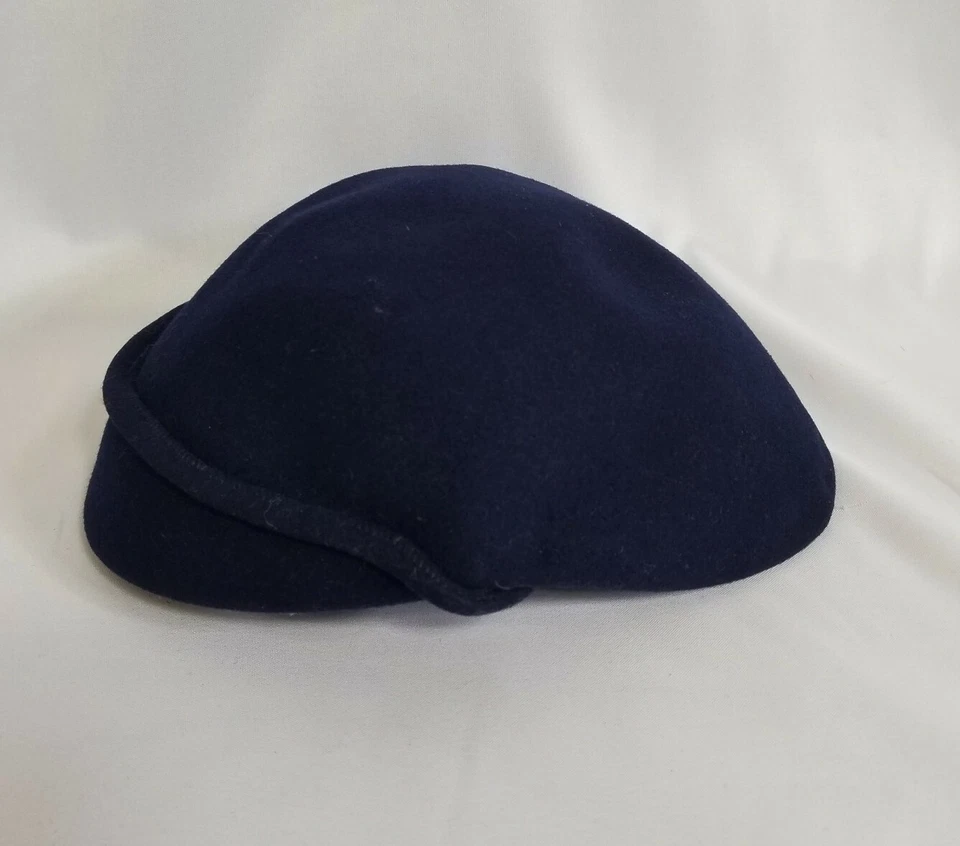 De colección Merrimac Hat Corp Chelton Azul Marino Lana Sombrero Gorra Hecho en Unión Foto 4 de 4