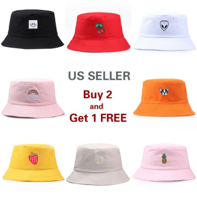 Styles Bucket Hat Cap Canvas Women Men Fishing Boonie Brim visor Sun  Safari
