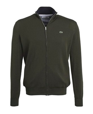 lacoste green cardigan
