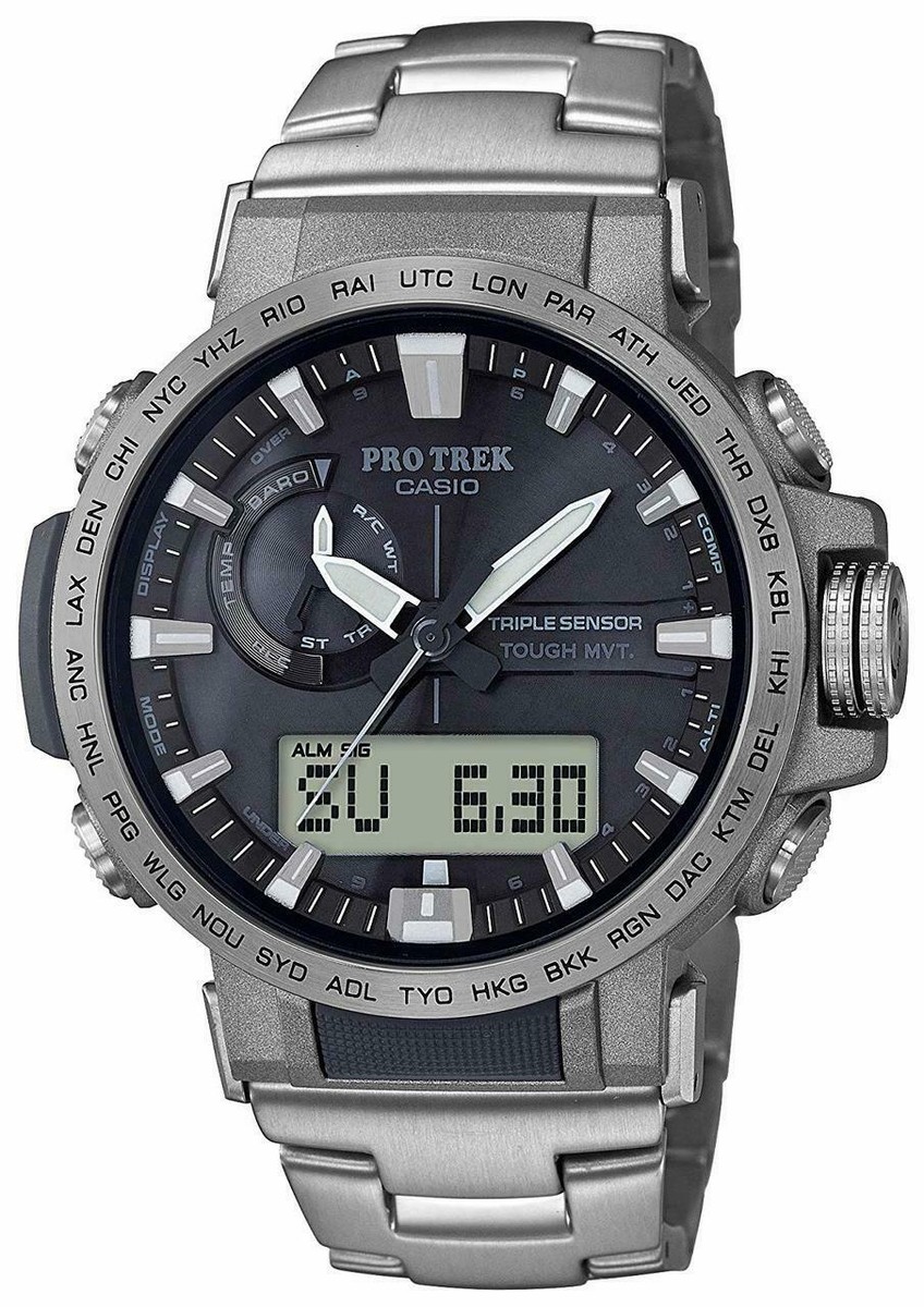 Genuine Casio Pro Trek PRW-50T PRW-60T titanium watch band link 