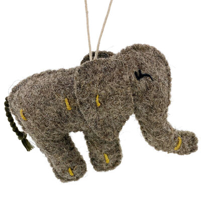 Elephant Christmas Decoration, Vintage-Style Holiday Ornament