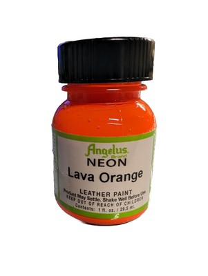Angelus Neon Acrylic Leather Paint (1 oz) Lava Orange 
