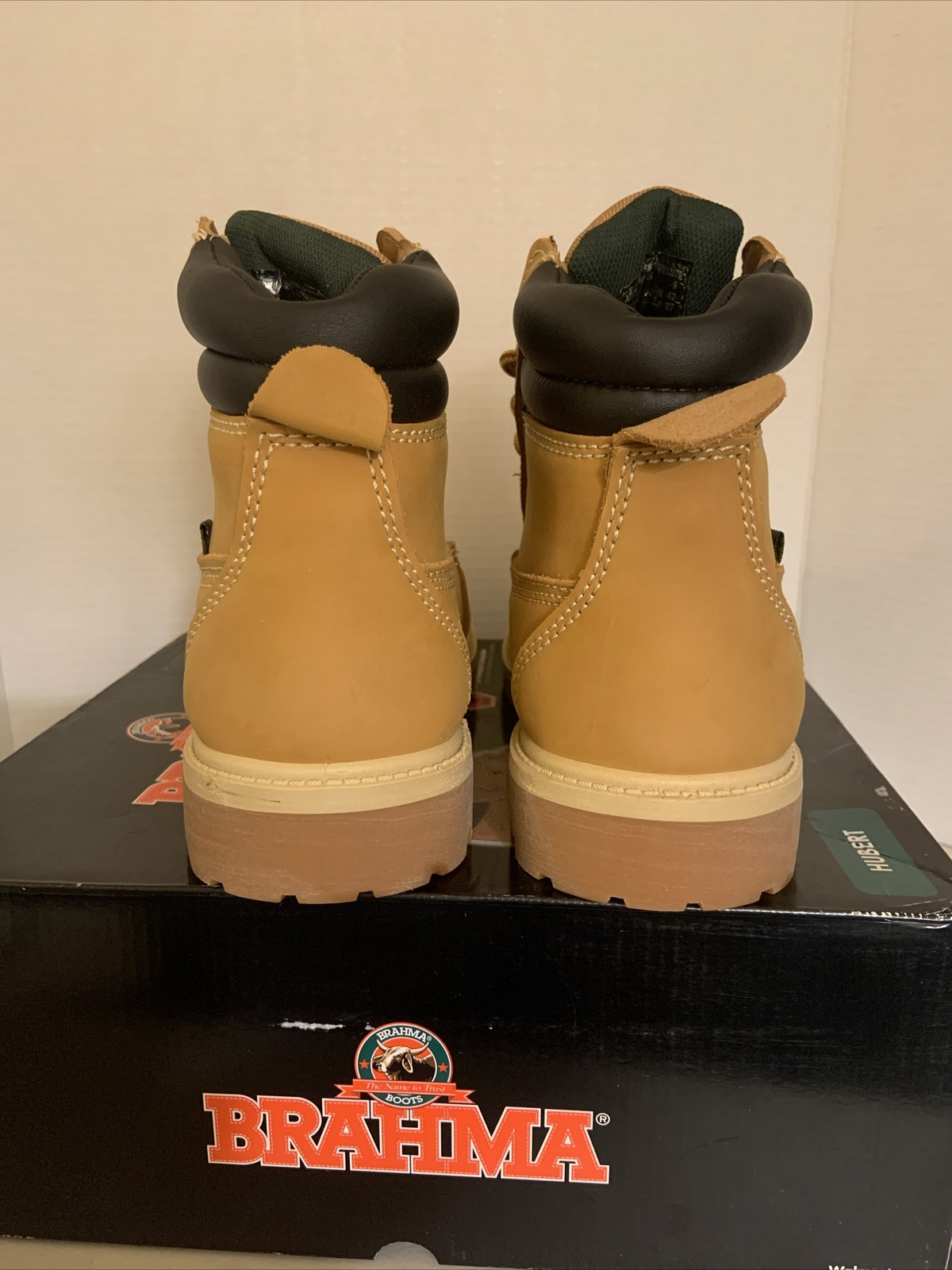 Brahma Men's Hubert Waterproof 6" Soft Toe Work Boots SZ 9 Color Wheat