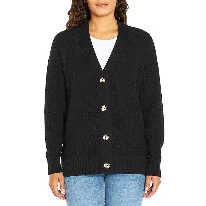 Gap Ladies Textured Cardigan Black Size XS eBay