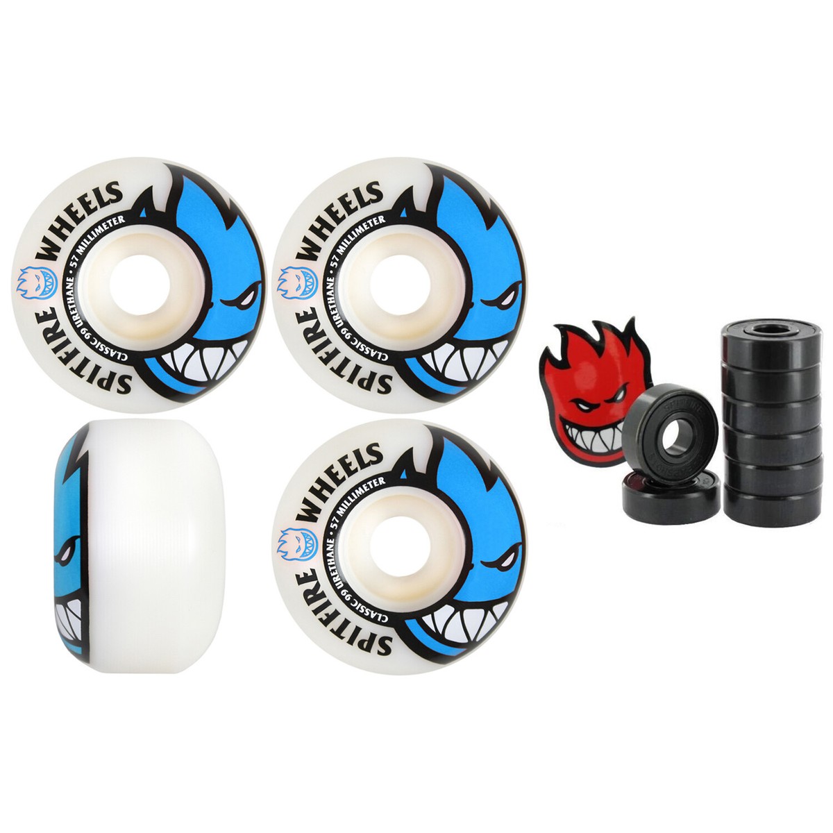 Spitfire Skateboard Wheels 57mm Bighead Blue + Spitfire Spitfire Skateboard Wheels 57mm Bighead Blue + Spitfire