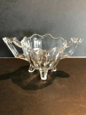 Vintage Indiana Glass  Art Deco Double Handled Sugar Bowl