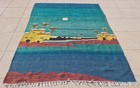 Rare Hand Knotted Vintage Bulgaria Pictorial Wool Kilim Area Rug 4.9 x 3.7 Ft — photo 2