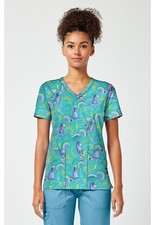 Eeyore Cherokee Scrubs Tooniforms Winnie The Pooh Disney V Neck Top TF796 PHZR