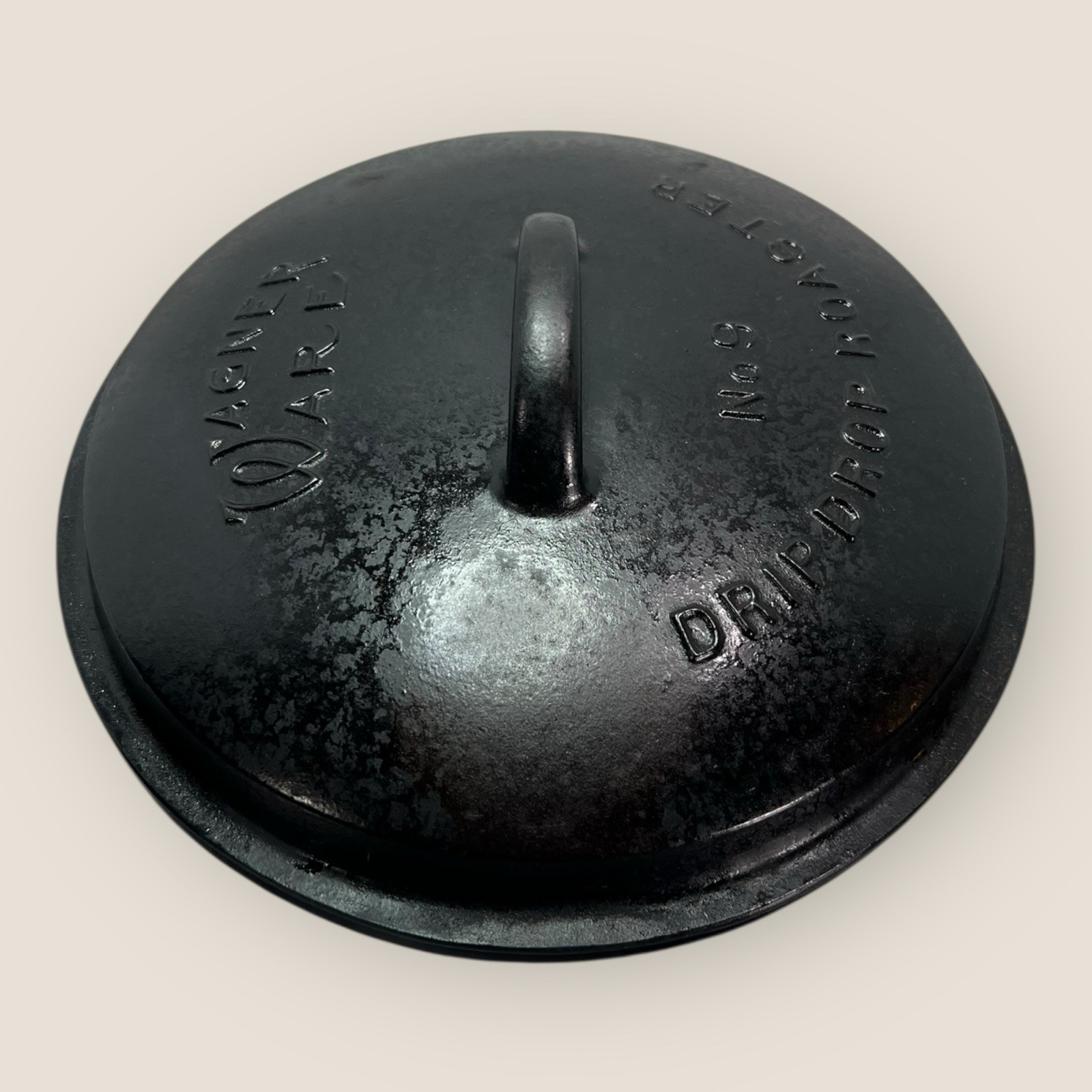 Vintage Wagner Ware Sidney Drip Drop Roaster No. 9 round Cast Iron #1269c