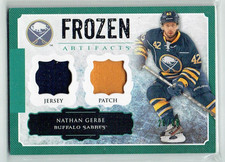 13-14 UD Upper Deck Frozen Artifacts  Nathan Gerbe  /36  Jersey-Patch  DING