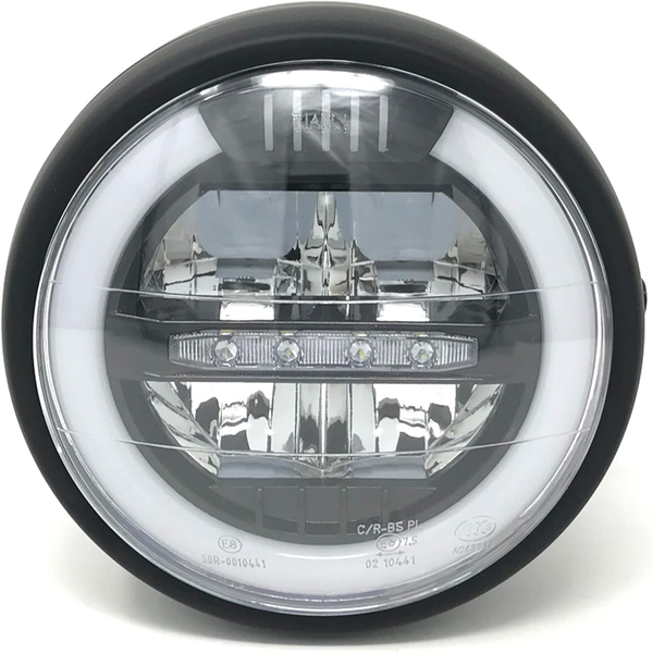 Motorrad-Led-Scheinwerfer 165Mm Mit Fernlicht | Abblendlicht Und Halo-Tagfahrlic-image