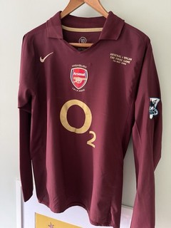 Nike Arsenal 2005/2006 Highbury Long Sleeve Home Shirt Mens M Mint Condition