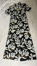 NWT Tabitha Brown for Target SIZE XS Botanical Tie-Front Jumpsuit Brown/Black