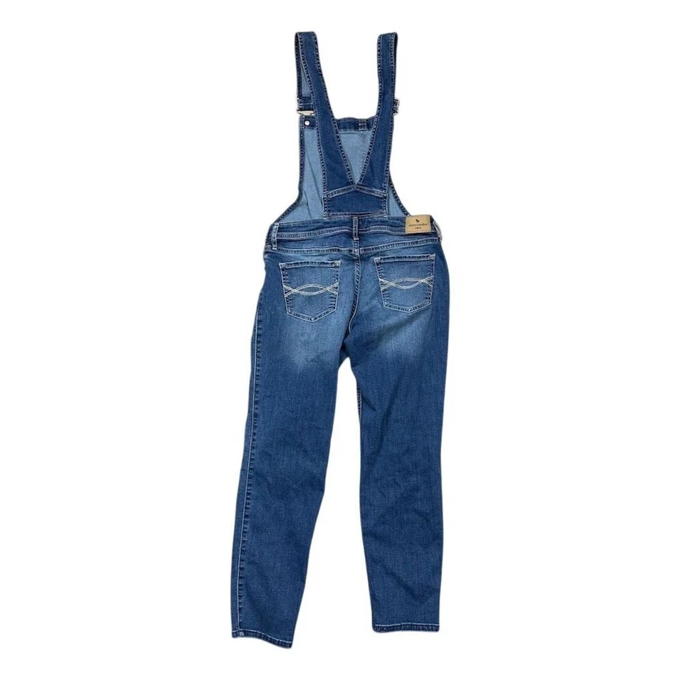 Conjunto de monos y pantalones cortos de mezclilla desgastados para niñas Abercrombie talla 13/14 azul Foto 4 de 4