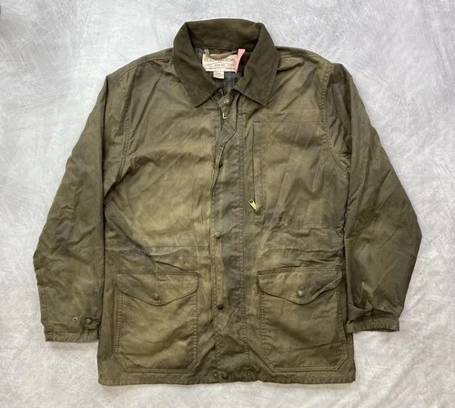 Filson Cover Cloth Weekender Oiled Waxed Cotton Chore Coat Barn Jacket Size M