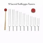 ? Sacred Solfeggio Tuning Forks – 9-Piece Set Includes 528 Hz | 6 + 3 Notes