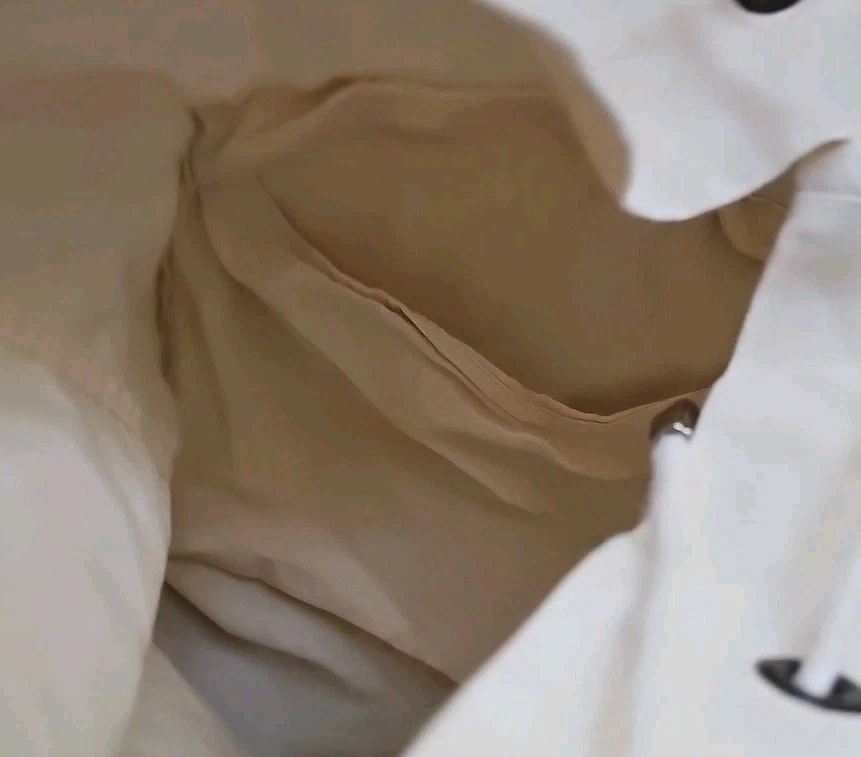 Longaberger Large Tote Bag Liner 20"x13"x5" Beige Cotton Canvas Drawstring - Image 4 of 4