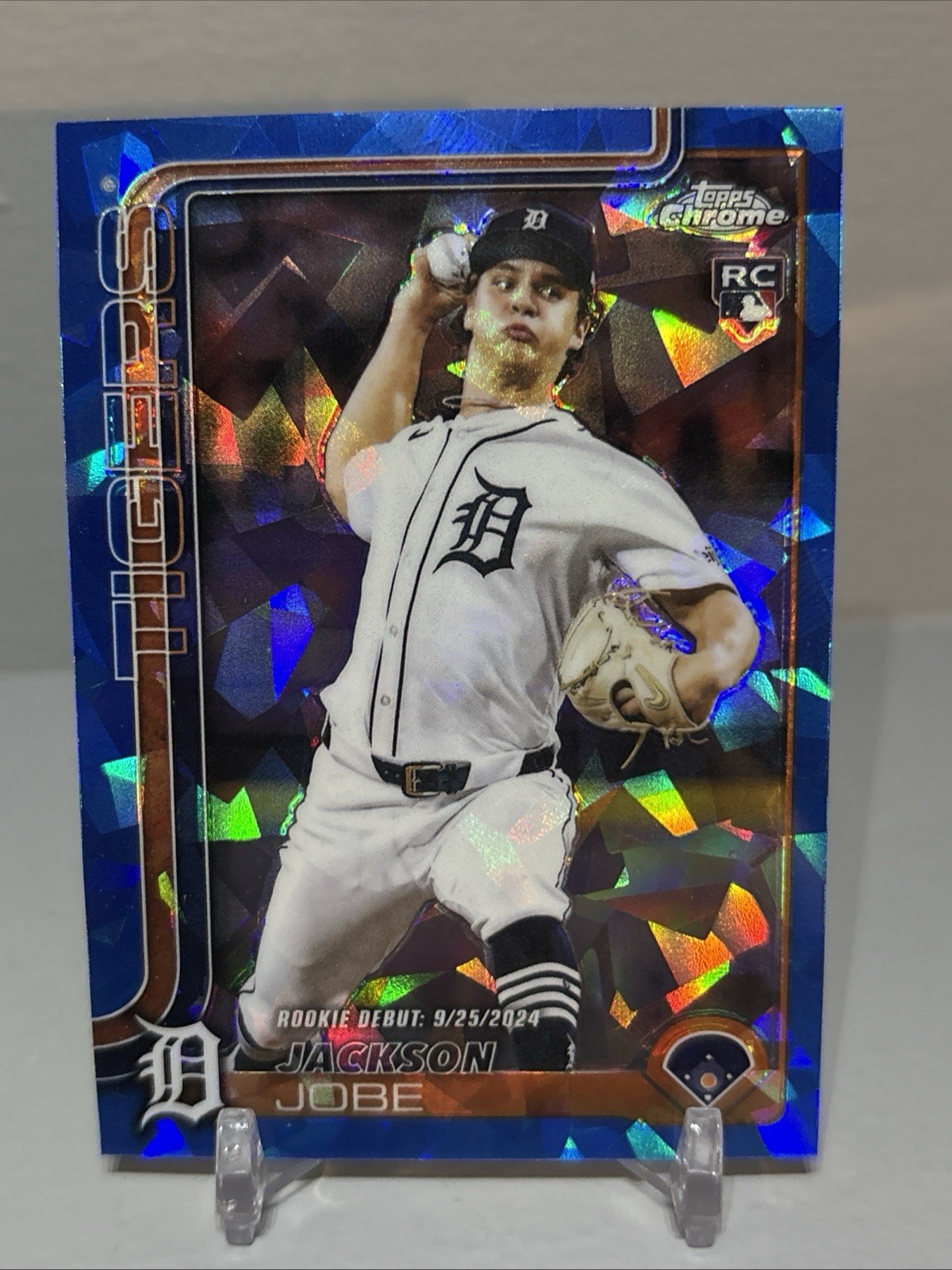 Topps 2025 Chrome Update Sapphire Jackson Jobe Rookie Debut USC48 Tigers RC
