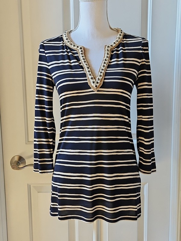 Tory Burch Women Sripe Top Sz. Small