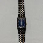 Vintage Seiko 7N29-5B59 Men's Formal Rectangle Steely Black Tank Bracelet