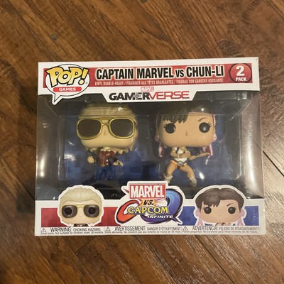 Funko Pop! Games Marvel Vs Capcom Captain Marvel Vs Chun Li 2 Pack Pop