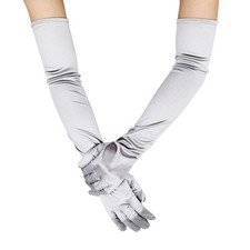 Long Opera Party 1920s Satin Tea Party Gloves Costume Stretchy Adult Size Elbow