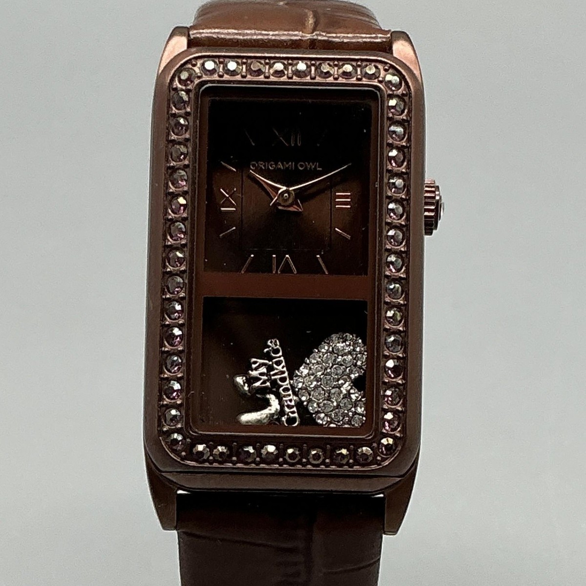 オ*カ様 G RAP!!BOMBSHELL/SIGNATURE SERIES Origami Owl Womens Watch 24mm Chocolate Living Story Teller