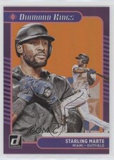 2021 Panini Donruss Diamond Kings Holo Orange Starling Marte #17 0b1s
