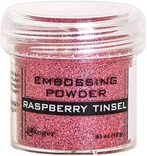 RANGER INDUSTRIES EMBOSSING POWDER RASP TINSL, us:one size, Raspberry Tinsel