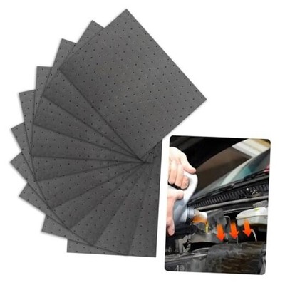 10PCS Oil Absorbent Pads 13 * 10.1'',Powerful Polypropylene Oil Spill Mat 