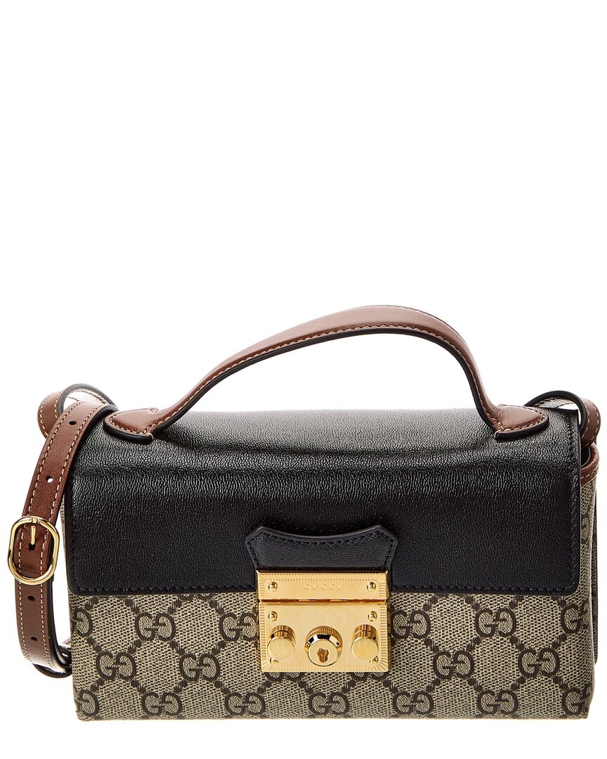 Gucci Mini Padlock Gg Supreme Canvas & Leather Shoulder Bag Women's  Os