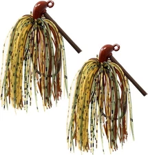 Reaction Tackle Tungsten Flipping Jig for Bass 1/2 oz (2-pack), Camo craw 