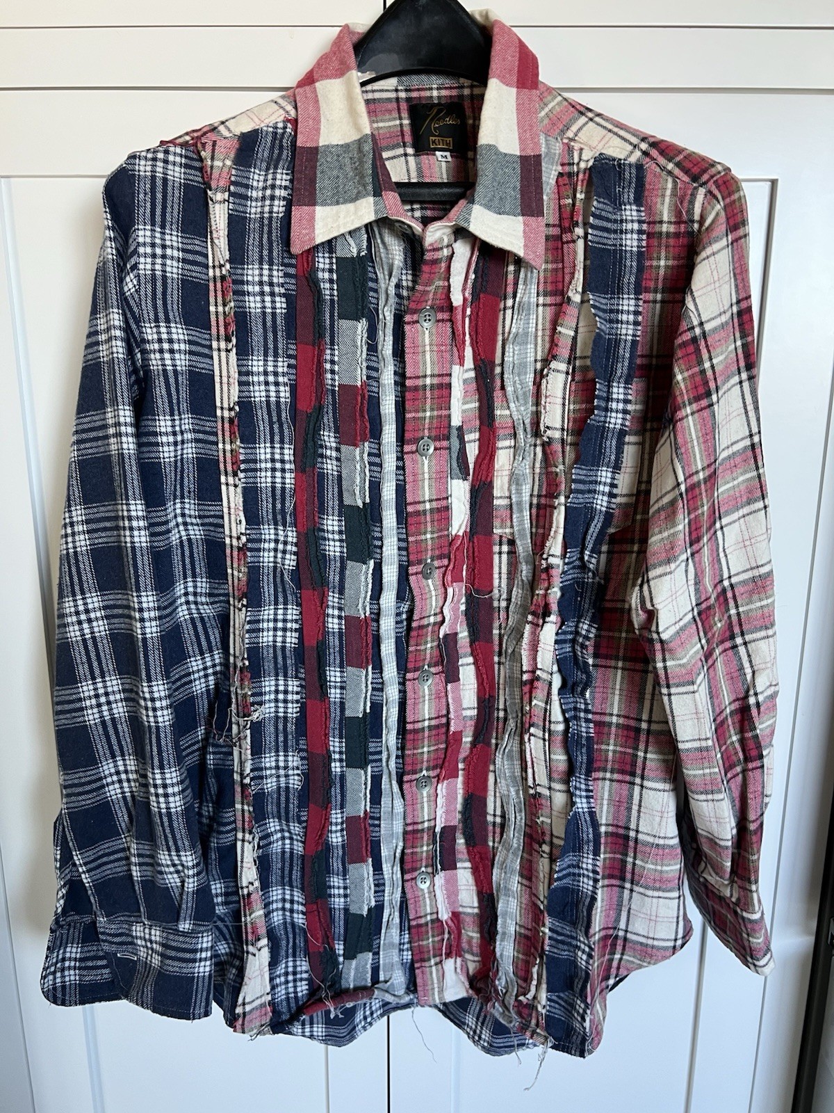 Kith x Needles Deconstructed Patchwork Flannel Sh… - image 1