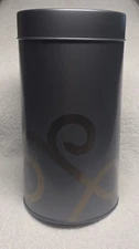 Teavana Tea Canister Grey w/Gold Design 16oz Loose Leaf Storage New
