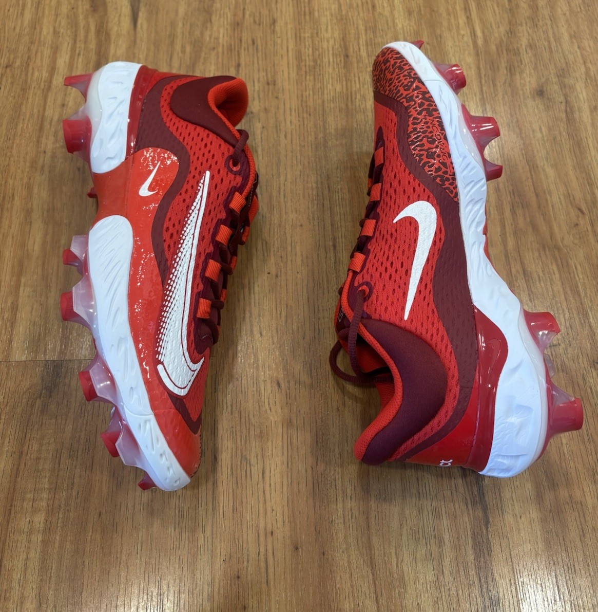 Size 12 Nike Alpha Huarache Elite 4 MCS Baseball Cleats Red Mens