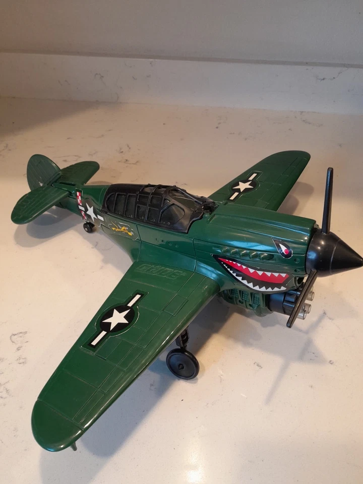 Hasbro GI Joe ARAH Savage 1994 - P-40 Warhawk Segunda Guerra Mundial avión de combate funcionando Foto 3 de 4
