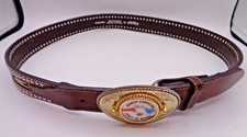 NOCONA BELT + BUCKLE - NORTH CAROLINA - FIRST IN WINGS - Made In USA - Size 38