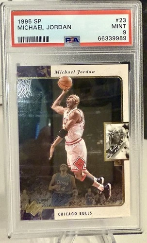 1995-96 Upper Deck SP Basketball Michael Jordan #23 PSA 9 Mint Jersey # Rare!!