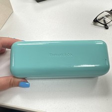 TIFFANY CO eyeglass / sunglass case, iconic Robin blue, hard shell