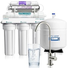 STAGE DRINKING WATER FILTER SYSTEM BRUSHED NICKEL - APEC WATER WQA CERTIFIED 7