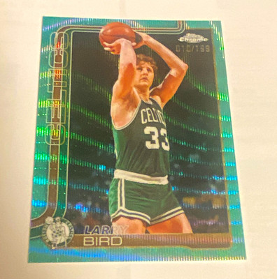 2005 Topps Chrome Larry Bird Boston Celtics X-Fractor #143 Serial Numbered /99